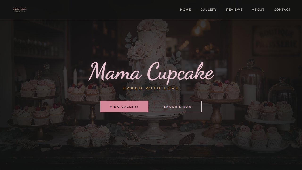 Mama Cupcake website screenshot